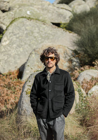 Veste Worker Laine & Cachemire Noire